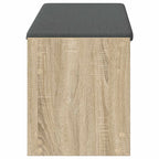 Flurbank mit Kissen mit Regal Sonoma-Eiche 103 x 38 x 45 cm