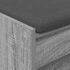 Flurbank mit Kissen mit Regal Graues Sonoma 103 x 38 x 45 cm
