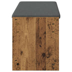 Flurbank mit Kissen mit Regal Altholz 103 x 38 x 45 cm