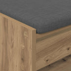 Flurbank mit Kissen mit Regal Artisan-Eiche 103 x 38 x 45 cm