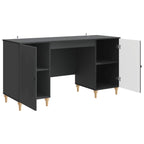 Schreibtisch mit Regal Schwarz 142,5 x 50 x 75 cm Holzwerkstoff
