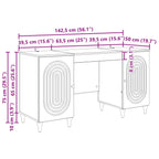 Schreibtisch mit Regal Sonoma 142,5 x 50 x 75 cm Holzwerkstoff