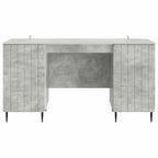 Schreibtisch mit Tür Betongrau 142,5 x 50 x 75 cm Holzwerkstoff