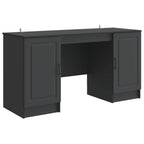 Schreibtisch mit Regal Schwarz 142,5 x 50 x 75 cm Holzwerkstoff