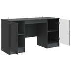 Schreibtisch mit Regal Schwarz 142,5 x 50 x 75 cm Holzwerkstoff