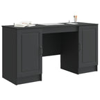 Schreibtisch mit Regal Schwarz 142,5 x 50 x 75 cm Holzwerkstoff