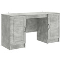 Schreibtisch mit Tür Betongrau 142,5 x 50 x 75 cm Holzwerkstoff