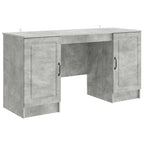 Schreibtisch mit Tür Betongrau 142,5 x 50 x 75 cm Holzwerkstoff