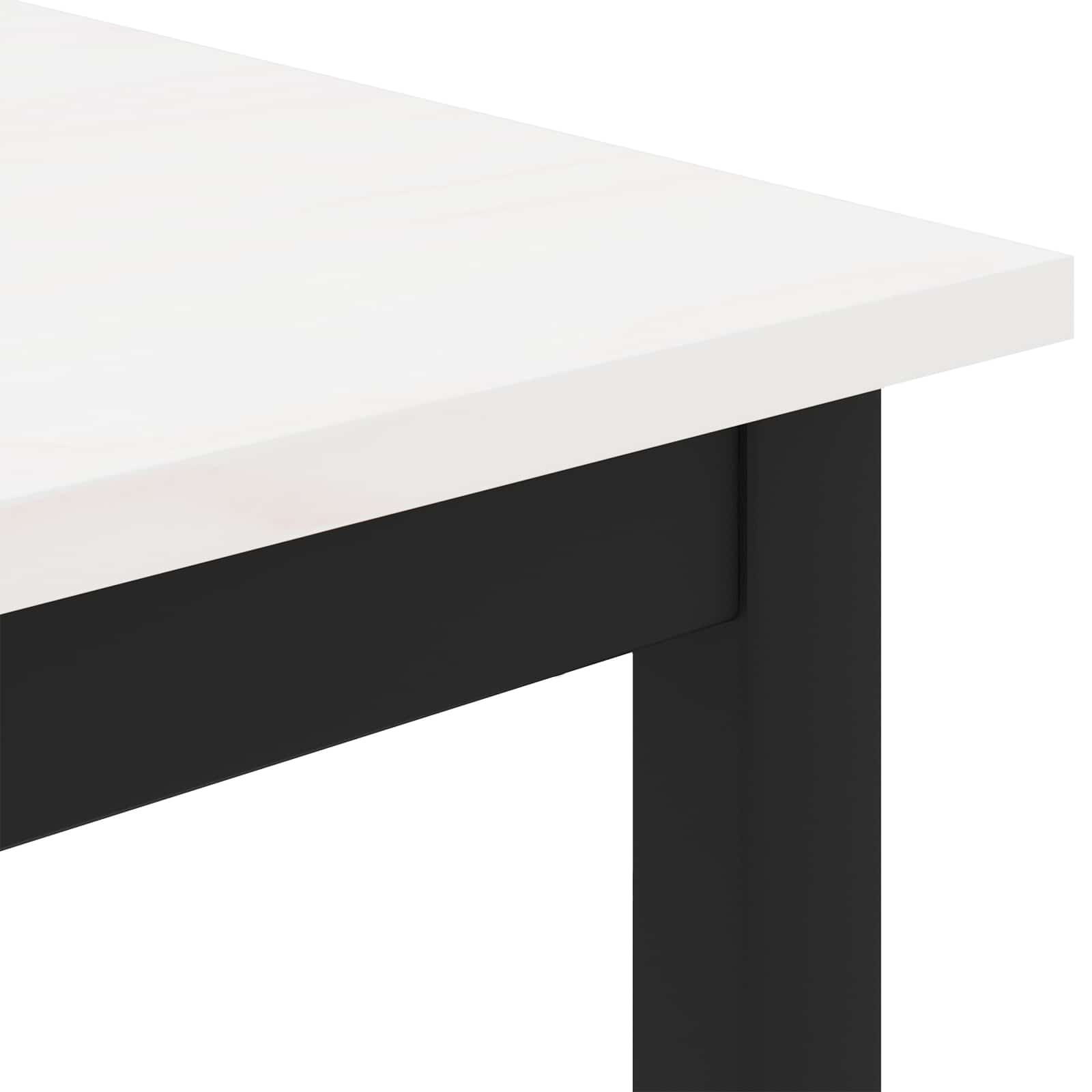 Couchtisch Weiß 80 x 80 x 45 cm Massives Kiefernholz