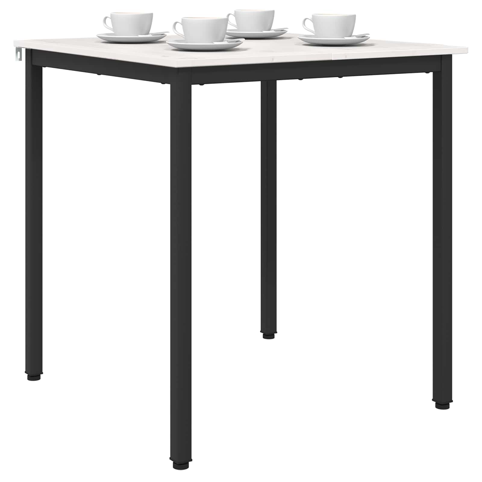 Esstisch Weiß 70 x 70 x 75 cm Massives Kiefernholz