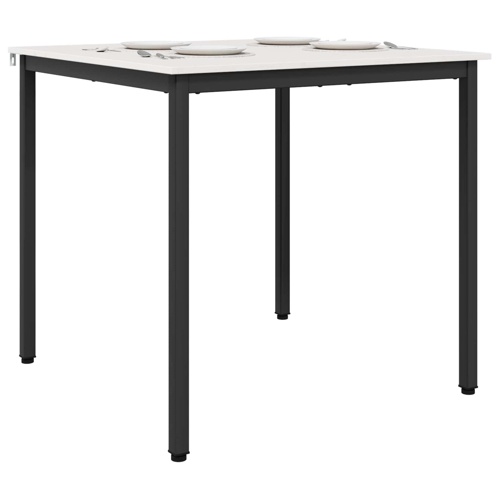 Esstisch Weiß 80 x 80 x 75 cm Massives Kiefernholz