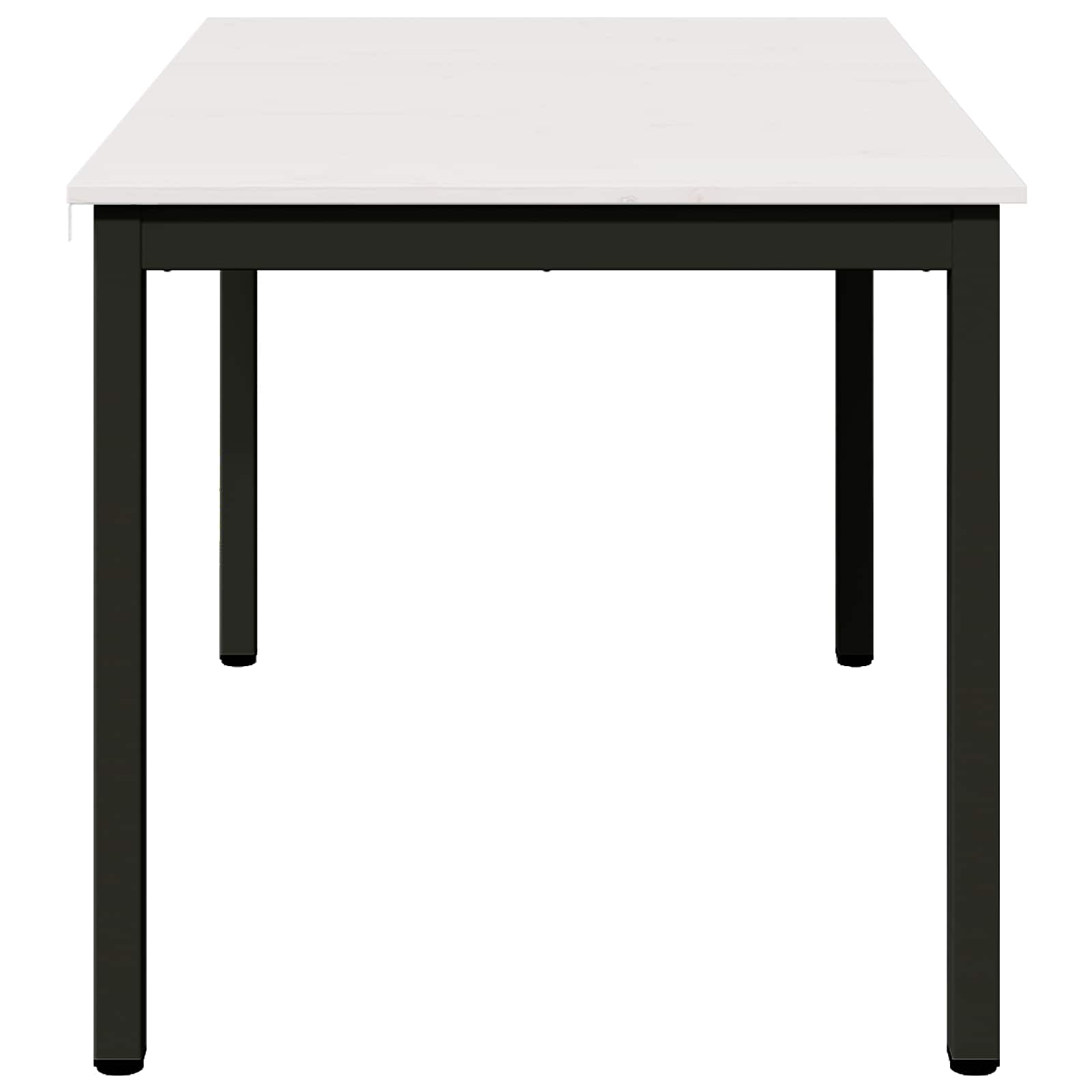 Esstisch Weiß 140 x 80 x 75 cm Massives Kiefernholz