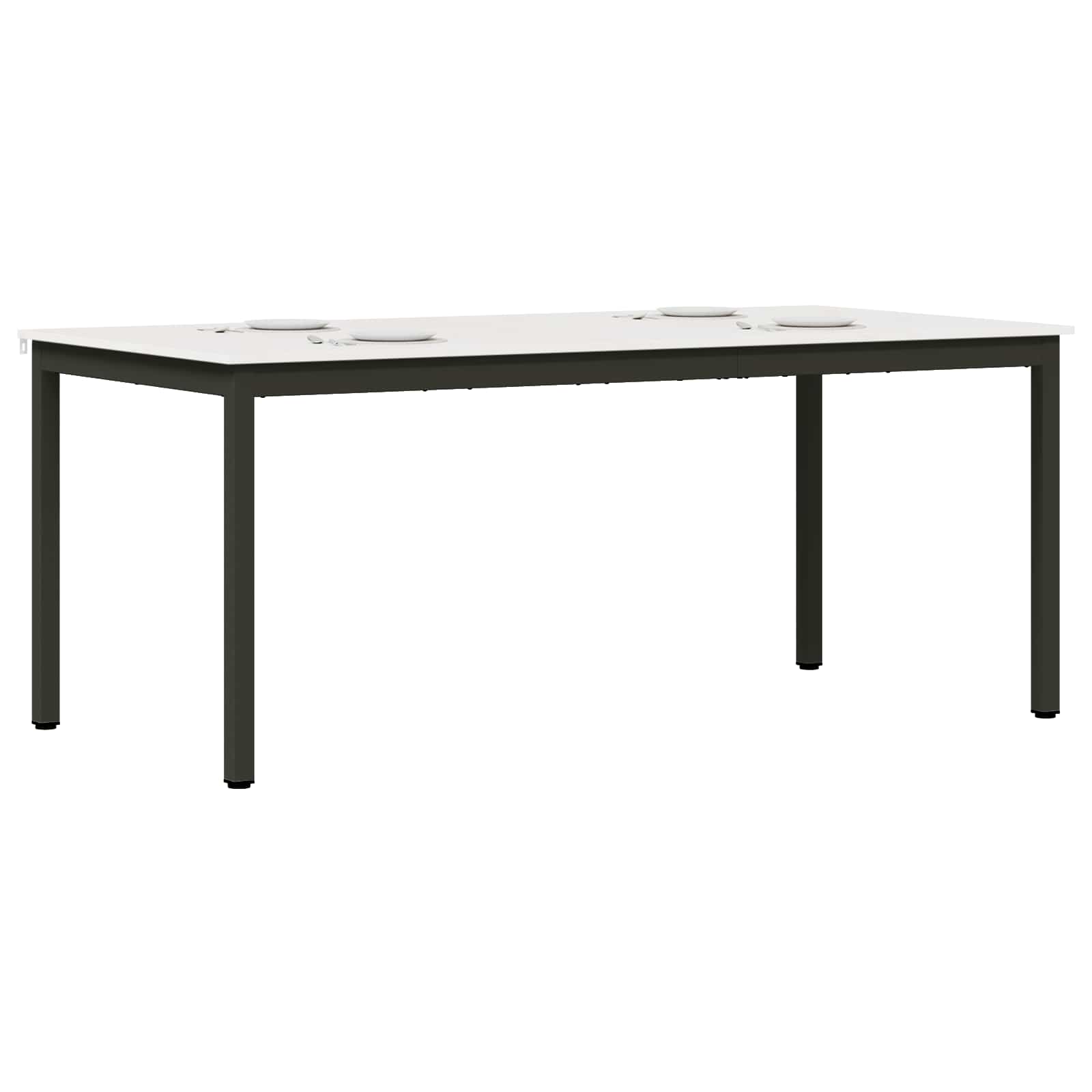 Esstisch Weiß 180 x 90 x 75 cm Massives Kiefernholz