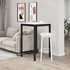 Bartisch Weiß 70 x 70 x 105 cm Massives Kiefernholz