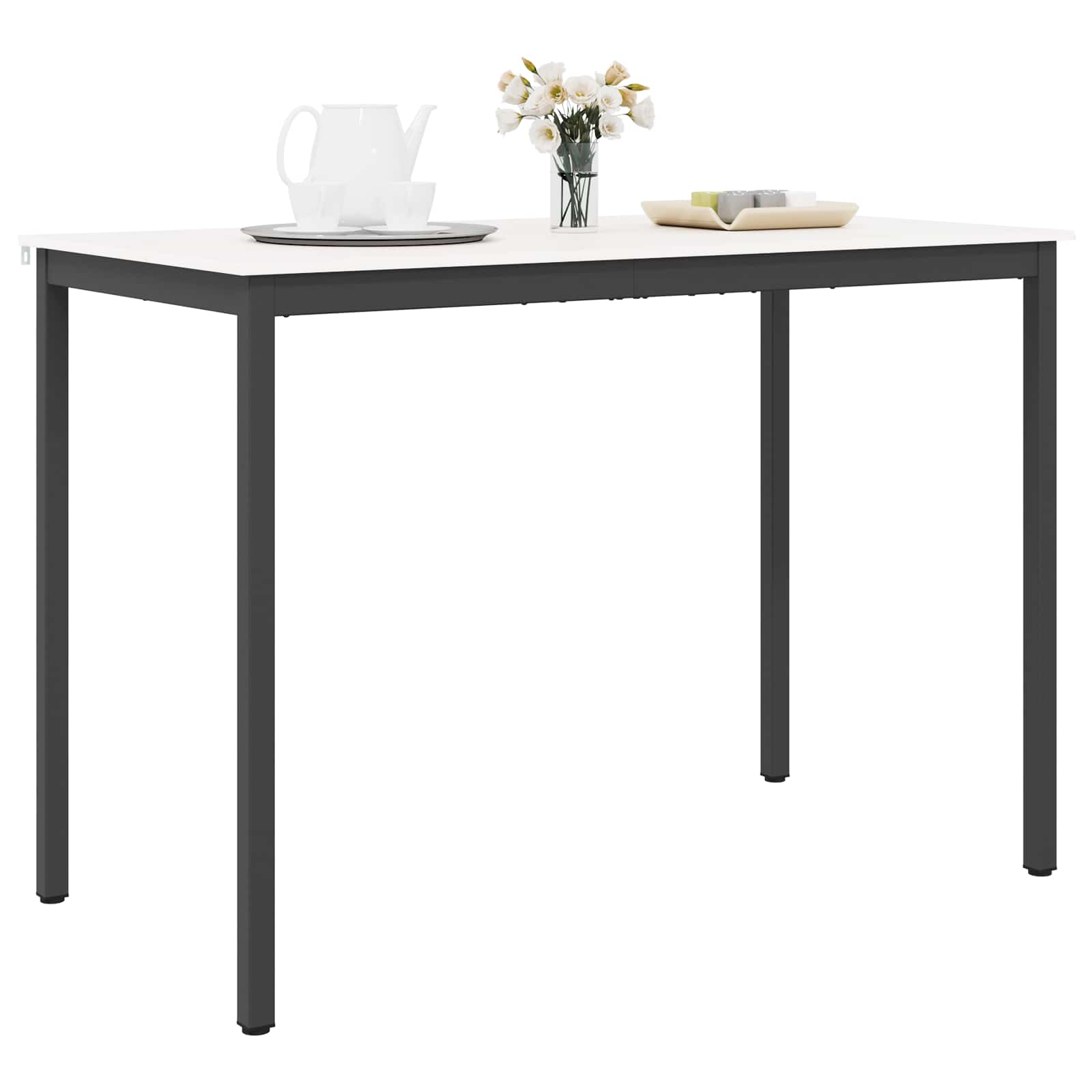 Bartisch Weiß 150 x 80 x 105 cm Massives Kiefernholz