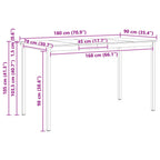 Bartisch Natur 180 x 90 x 105 cm Massives Kiefernholz
