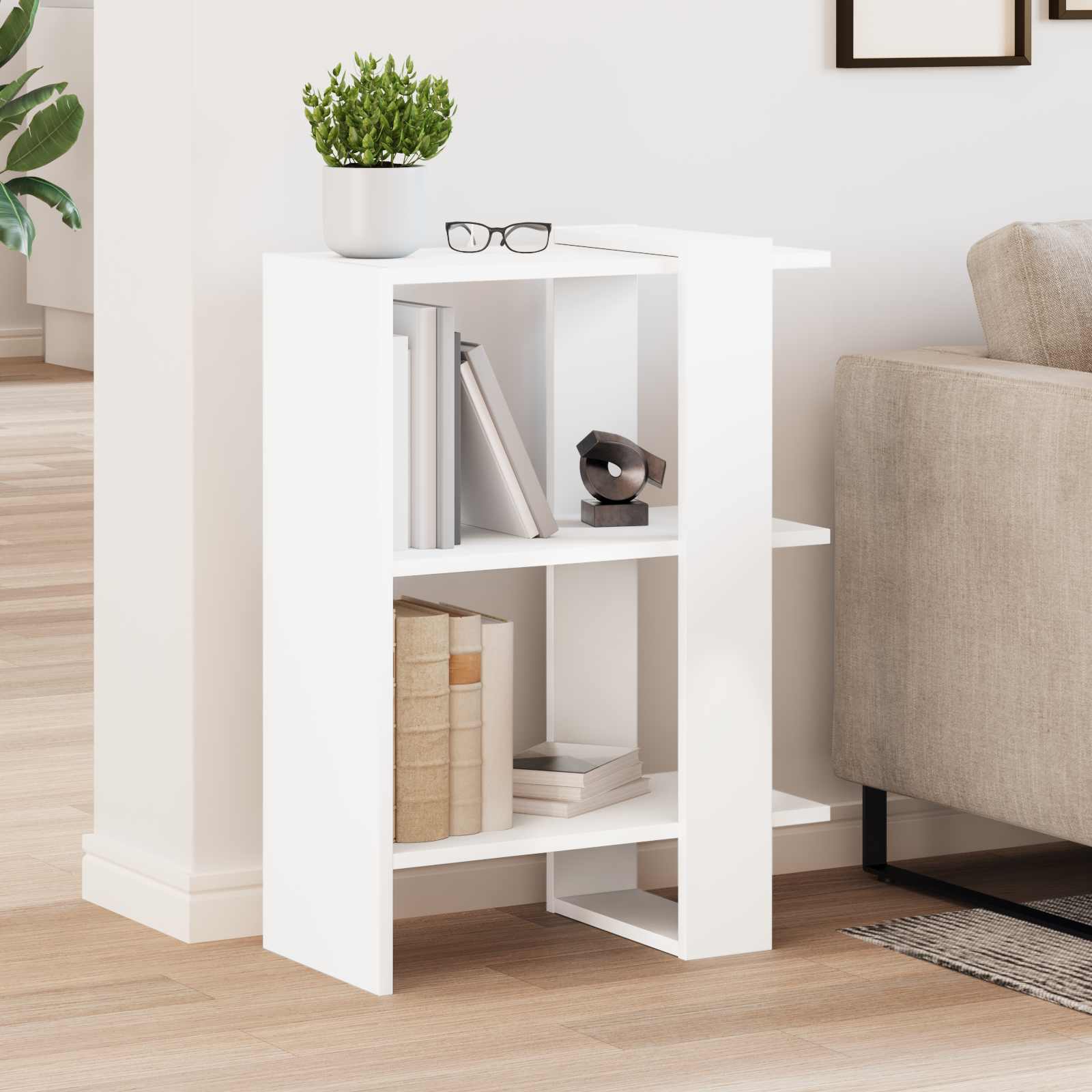 Bücherregal Weiß 52 x 25 x 71,5 cm Holzwerkstoff
