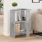Bücherregal Beton Grau 52 x 25 x 71,5 cm Holzwerkstoff