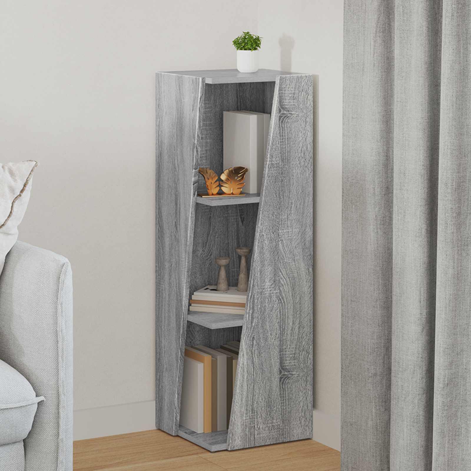 Seitenregal Graues Sonoma 33 x 32 x 100,5 cm Holzwerkstoff