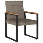 Gartenmöbel Set 3 pcs Grau und Dunkelgrau Poly-Rattan
