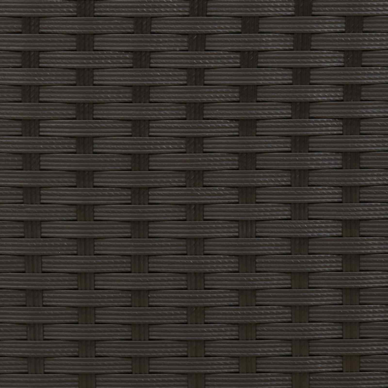 Bank Outdoor mit Kissen Schwarz 107 x 61 x 80 cm Poly-Rattan