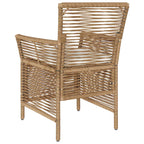 Gartenstuhl mit Kissen 2 pcs Beige und Creme Poly-Rattan
