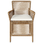 Gartenstuhl mit Kissen 2 pcs Beige und Creme Poly-Rattan