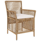Gartenstuhl mit Kissen 4 pcs Beige und Creme Poly-Rattan