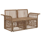 Garten-Sofa 2-Sitzanzahl Beige Poly-Rattan