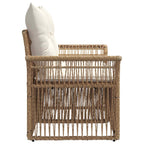 Garten-Sofa 2-Sitzanzahl Beige Poly-Rattan