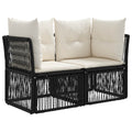 Garten-Sofa 2-Sitzanzahl Schwarz Poly-Rattan
