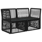 Garten-Sofa 2-Sitzanzahl Schwarz Poly-Rattan
