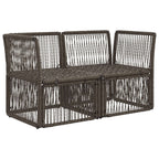 Garten-Sofa 2-Sitzanzahl Grau Poly-Rattan