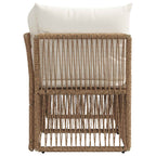 Garten-Sofa 2-Sitzanzahl Beige Poly-Rattan