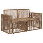 Garten-Sofa 2-Sitzanzahl Beige Poly-Rattan