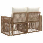 Garten-Sofa 2-Sitzanzahl Beige Poly-Rattan