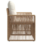 Garten-Sofa 2-Sitzanzahl Beige Poly-Rattan