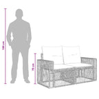 Garten-Sofa 2-Sitzanzahl Beige Poly-Rattan