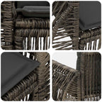 Garten-Sofa 2-Sitzanzahl Grau Poly-Rattan
