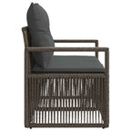 Garten-Sofa 2-Sitzanzahl Grau Poly-Rattan