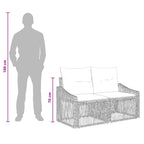 Garten-Sofa 2-Sitzanzahl Schwarz Poly-Rattan