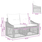 Garten-Sofa 2-Sitzanzahl Schwarz Poly-Rattan
