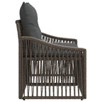 Garten-Sofa 2-Sitzanzahl Grau Poly-Rattan