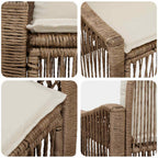 Garten-Sofa 2-Sitzanzahl Beige Poly-Rattan