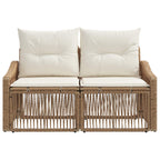 Garten-Sofa 2-Sitzanzahl Beige Poly-Rattan