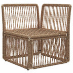 Ecksofa Beige Poly-Rattan