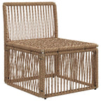 Armfreies Sofa Beige Poly-Rattan