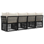 4-Sitzer Sofa mit linker Armlehne 4 pcs 4-Sitzanzahl Schwarz