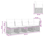 4-Sitzer Sofa mit linker Armlehne 4 pcs 4-Sitzanzahl Schwarz