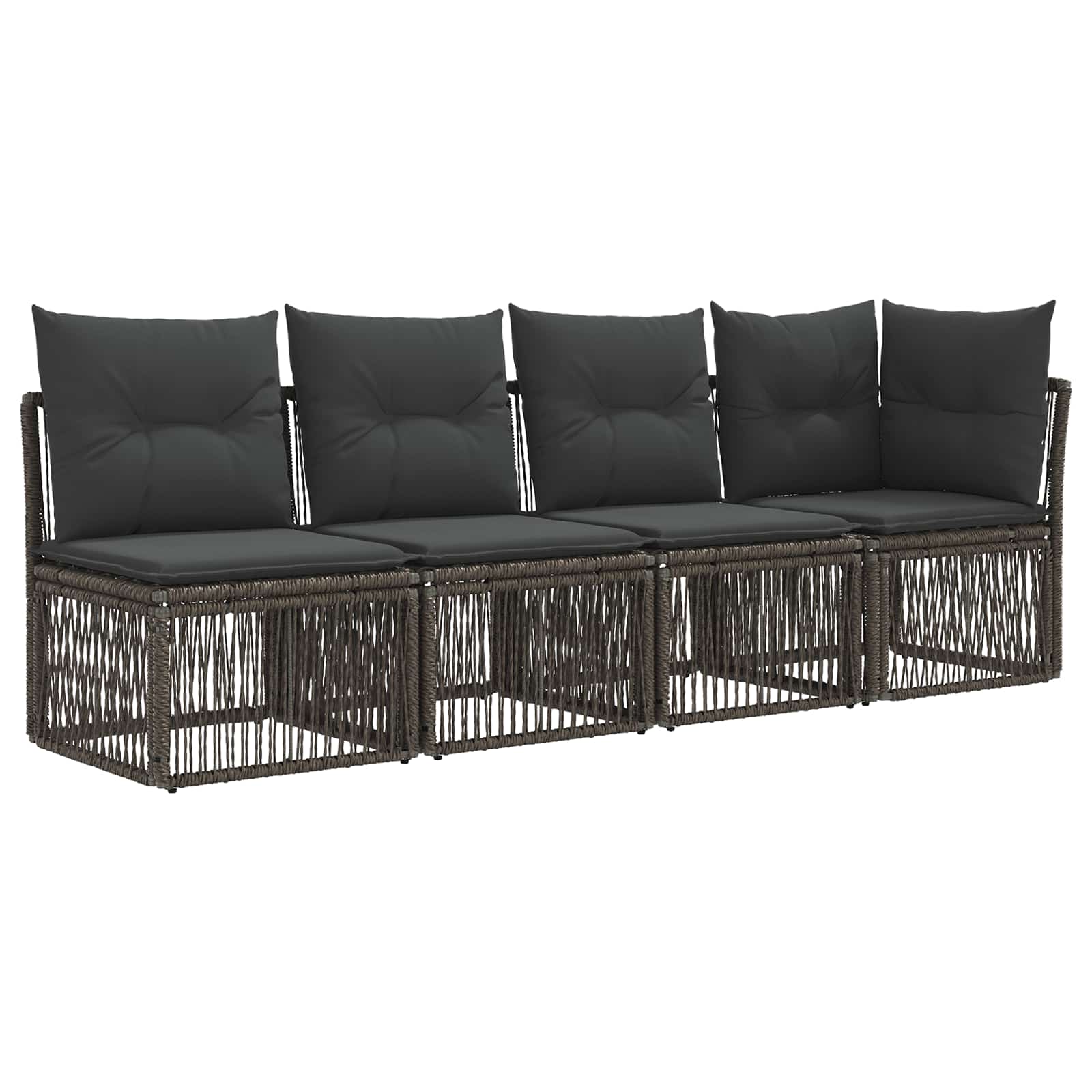 4-Sitzer Sofa mit linker Armlehne 4 pcs 4-Sitzanzahl Grau